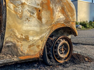 Metal rusty scrap photo