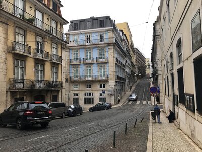 Lisbon portugal street view photo