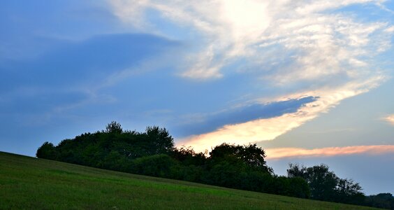 In the evening the sky twilight