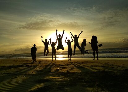 Happy silhouette