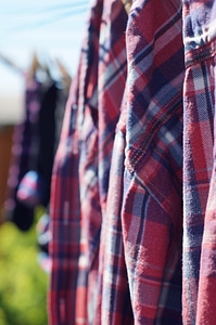 Washing line shallow depth cotton photo