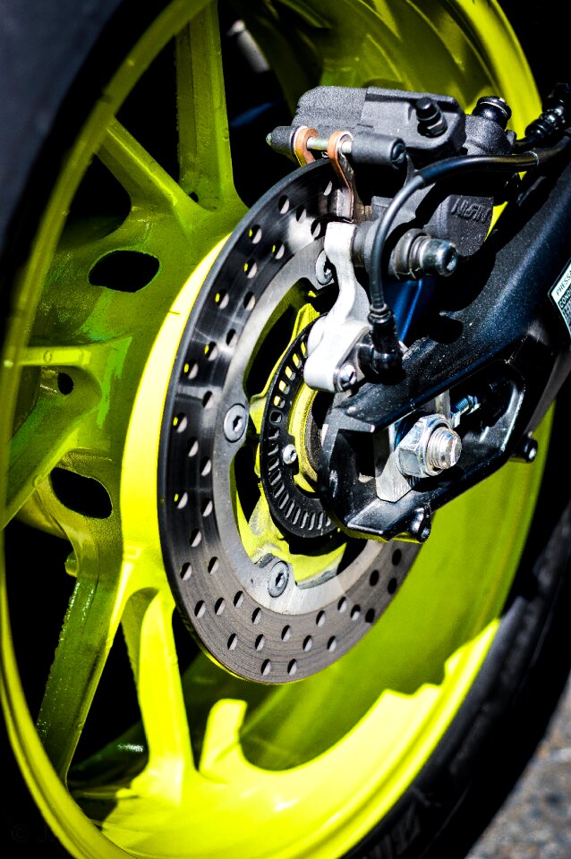 Yellow speed motorcycles