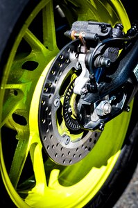 Yellow speed motorcycles photo