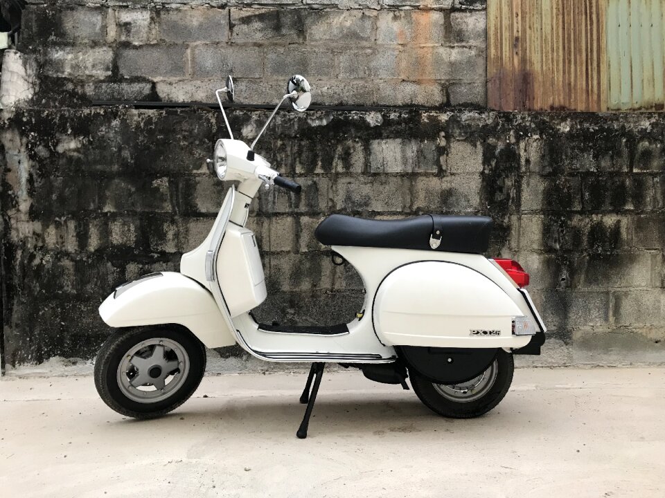 Vespa motorcycle scooter