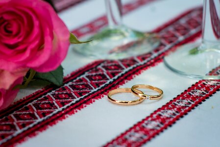 Towel embroidery wedding