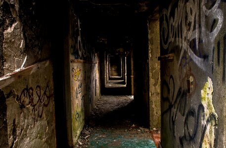 Ruined building hall