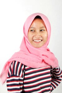 Smile hijab indonesian photo