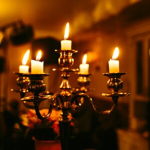 Candle wax dark photo