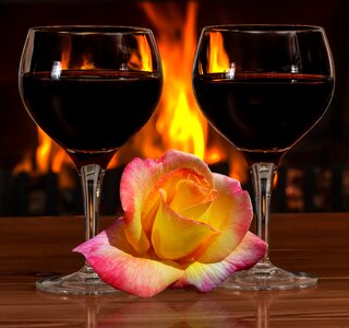 Mood shining fireplace