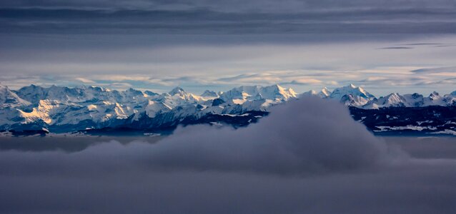 Switzerland clouds panorama photo