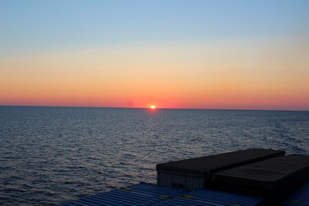 Ocean blue sky photo