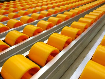 Cylindrical yellow industrial