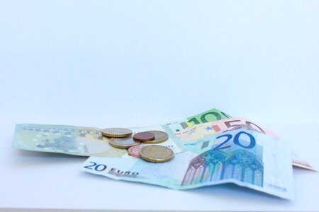 Seem euro bills photo