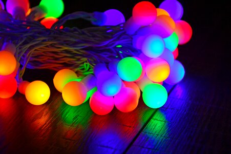 Colored lights beautiful celebration photo