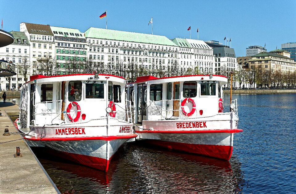 Hamburg alster lake white fleet four seasons