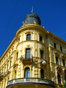 Corner house ornate facade architecture