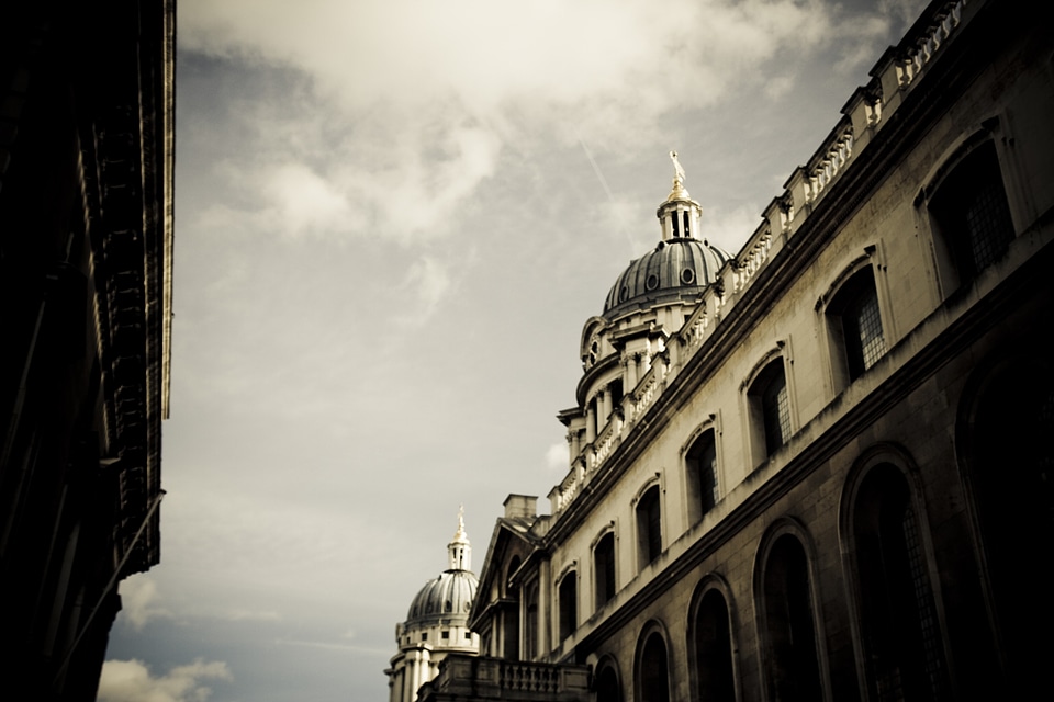 Town building architecture