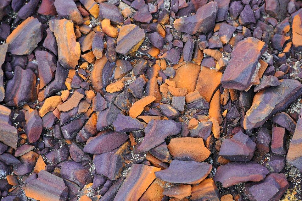 Orange weathered iron oxide