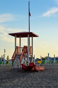 Lifeguard on duty tower guard photo