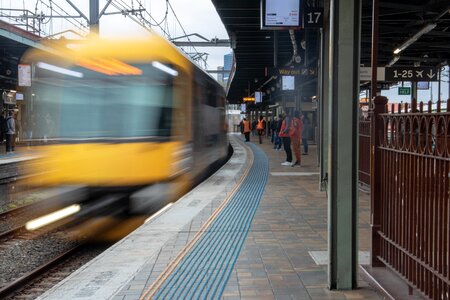 Speed blur railway photo