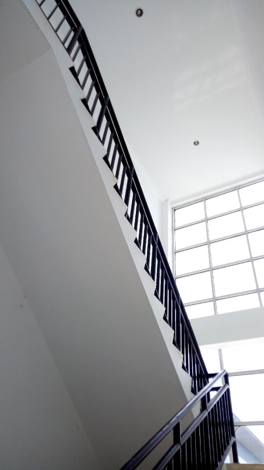 White college stairs