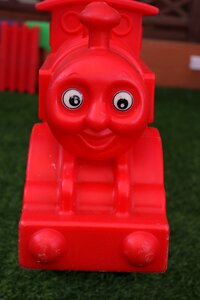 Grass red red train toy