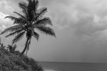 Ocean cloudy sea photo