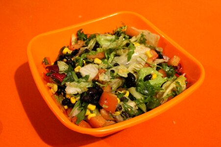 Orange salad the bowl