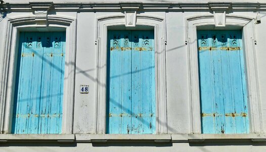 Window blue closed photo