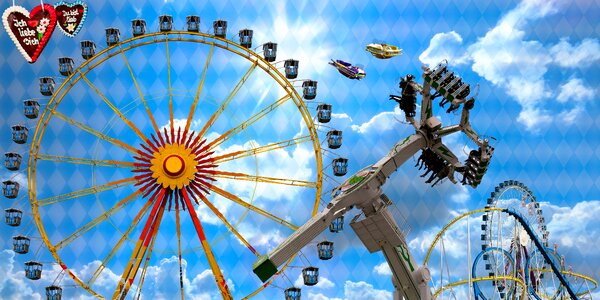 Carousel roller coaster rides