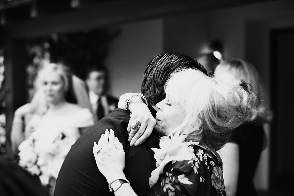 Hugging people caring