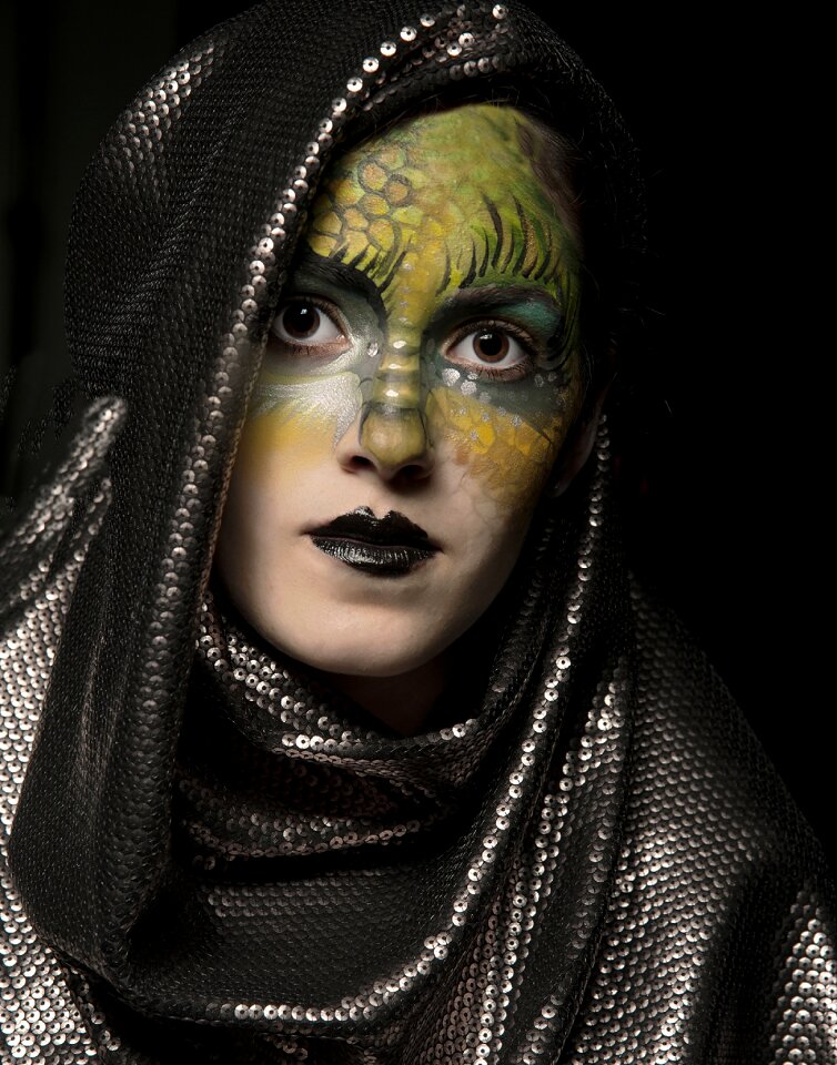 Woman beauty snake