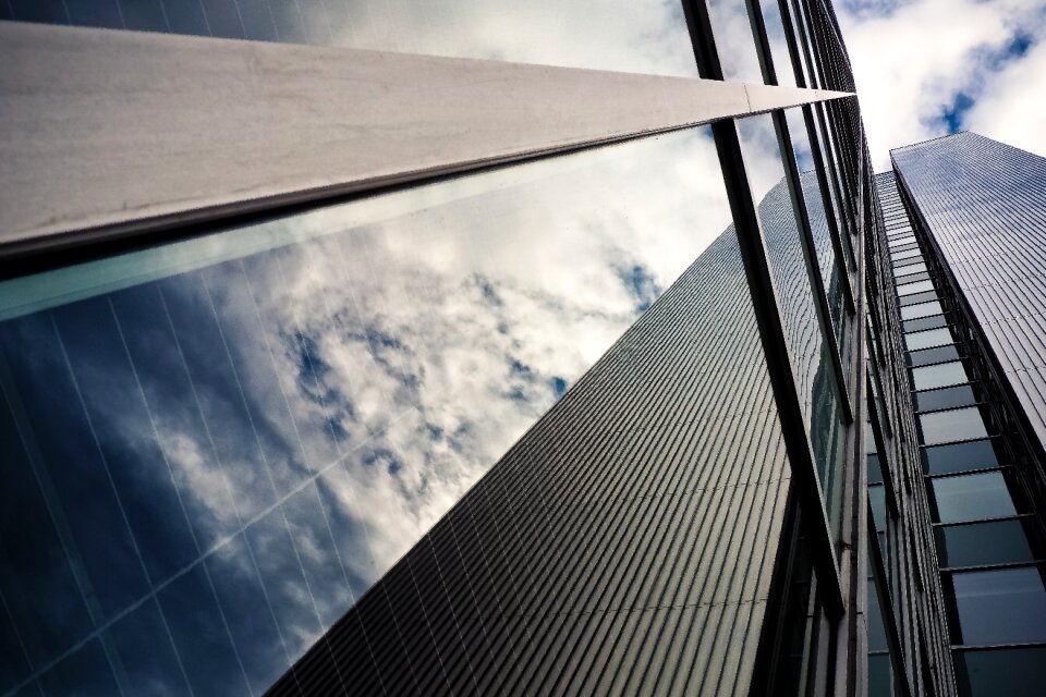 City reflection futuristic