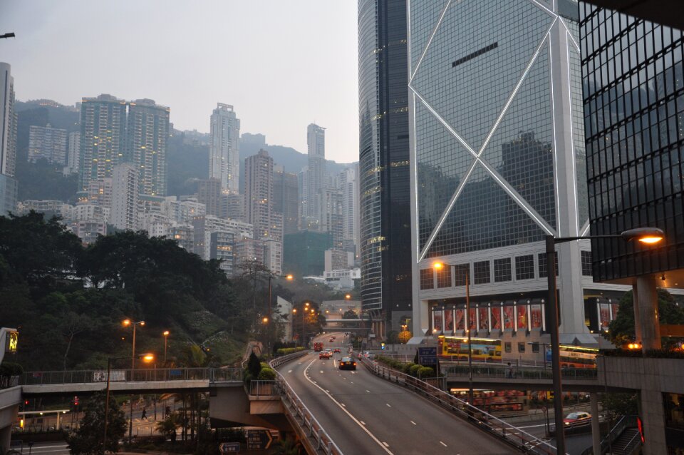 Central hong kong twilight