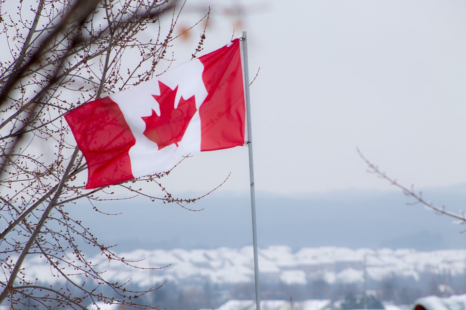 White canadian winter