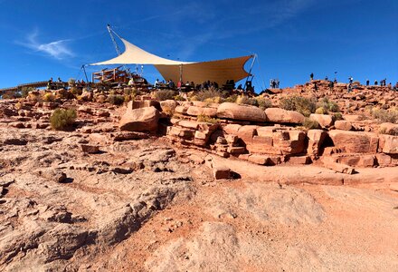 Usa blue sky boulders photo