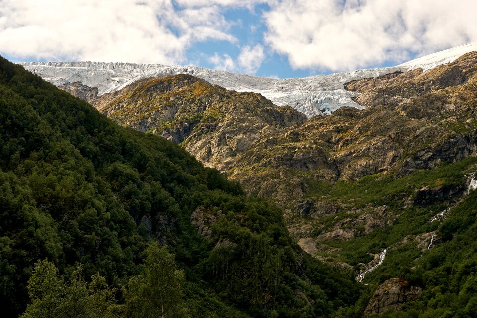 Snow frozen mountains