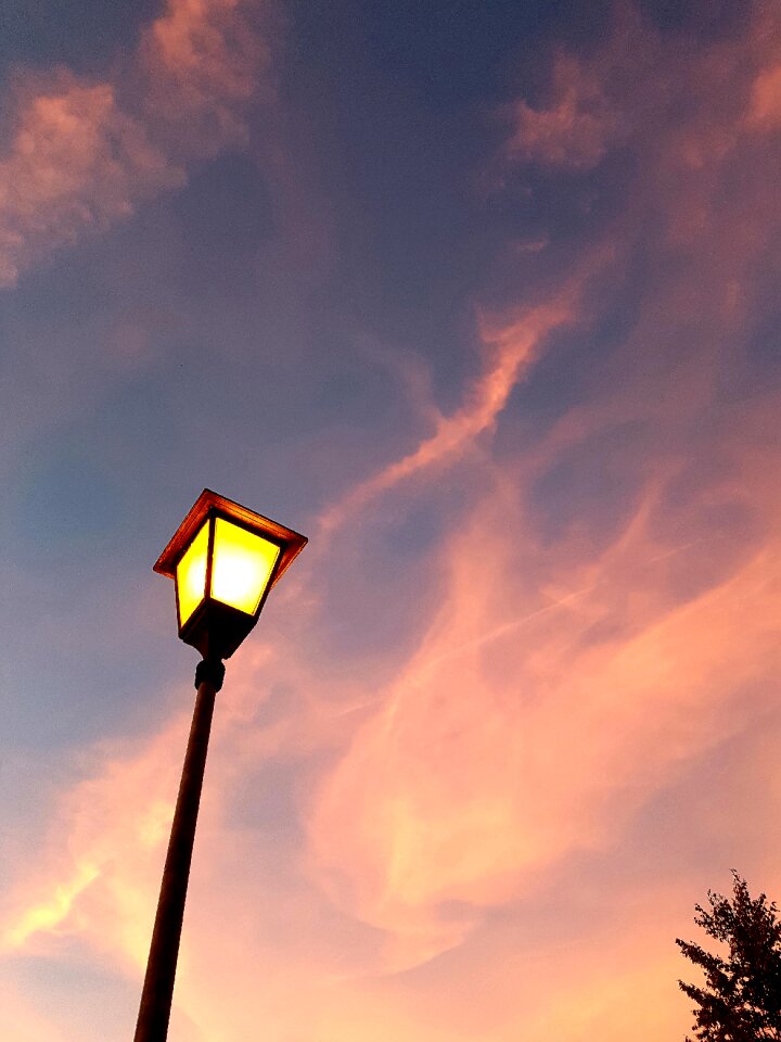 Clouds pink blue