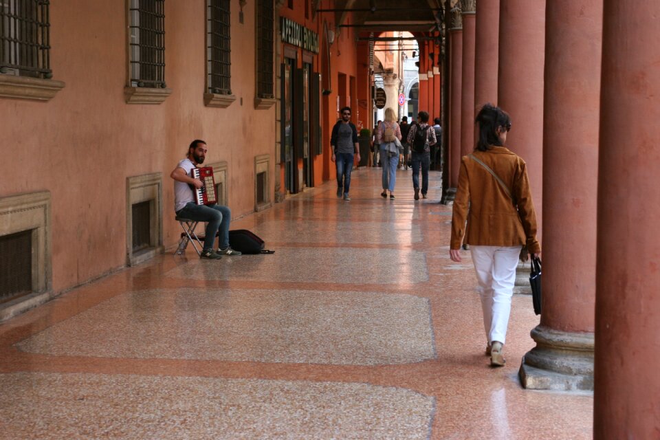 Italy urban sidewalk