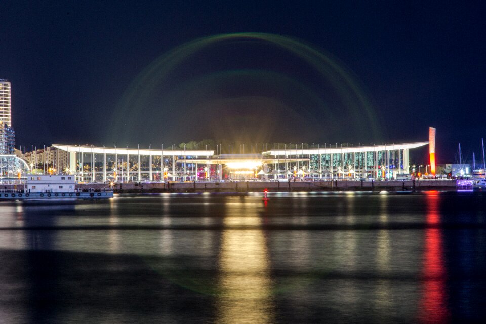 International conference center long exposure night