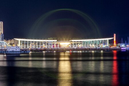 International conference center long exposure night photo