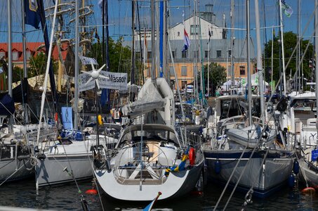 Visby sailing boats port photo
