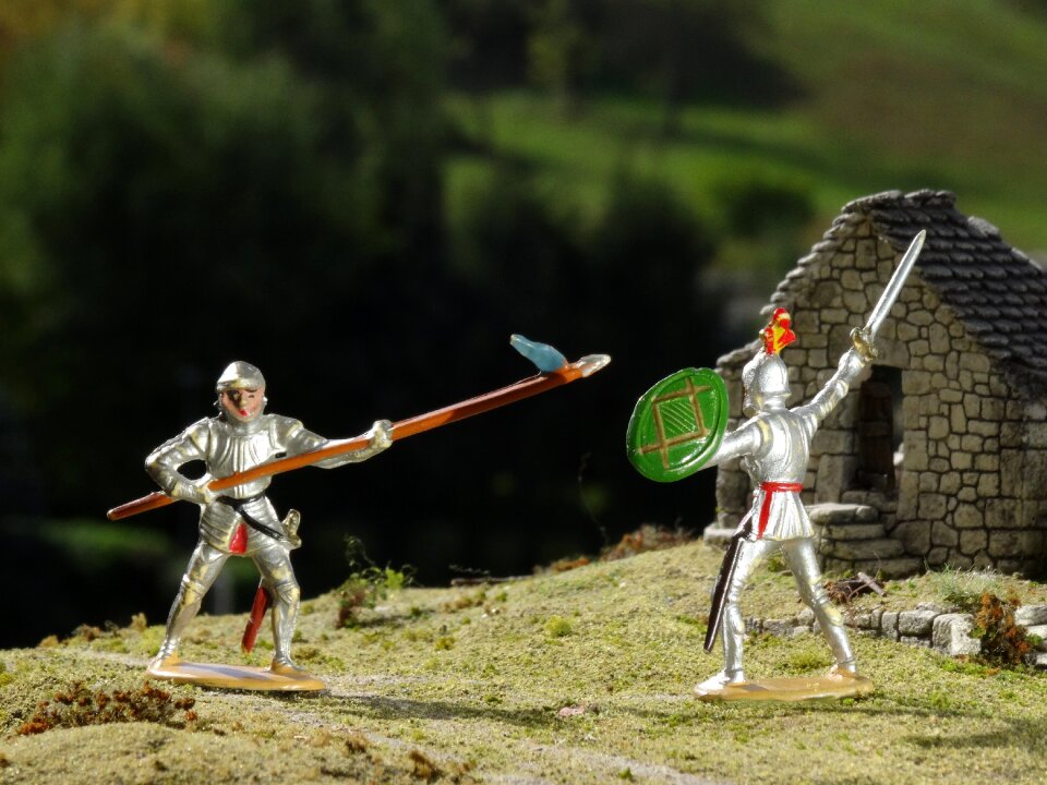 Middle ages lance sword