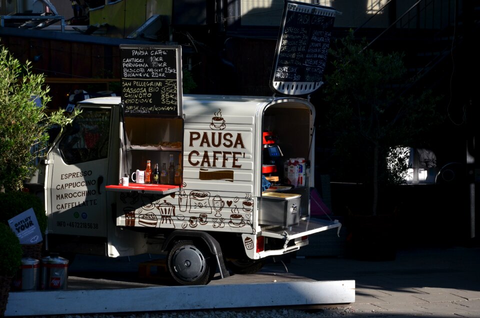 Coffee break quadri-mobile café