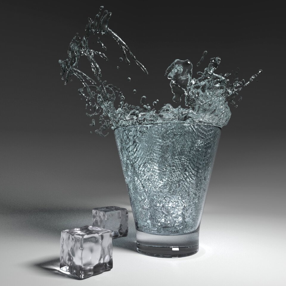 Ice cubes fresh drink