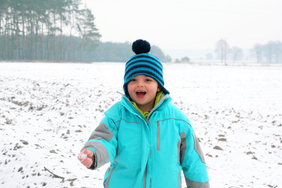 Happy child turquoise