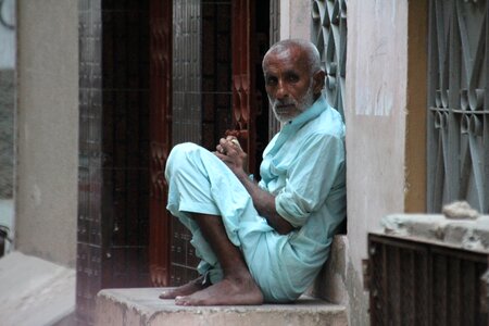 Human homeless beggar photo