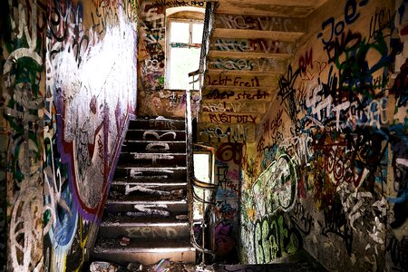 Broken decay mural