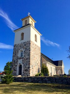 Stone church old finland photo