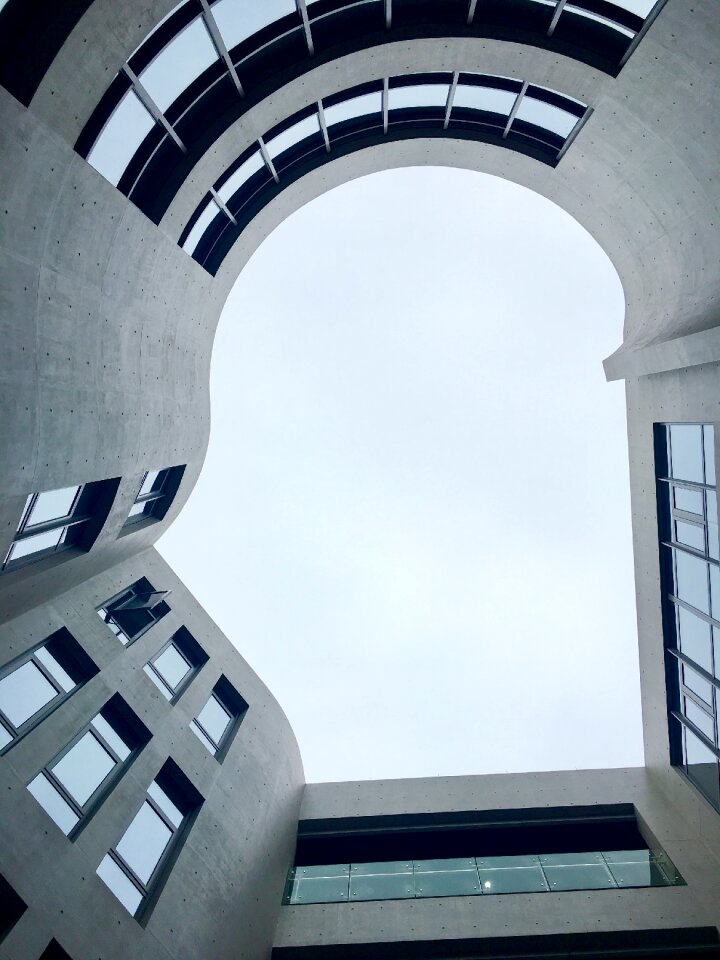 Glass sky white space